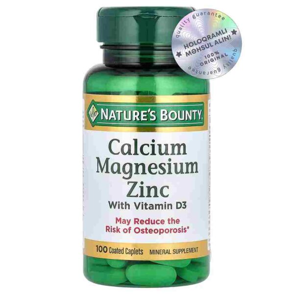 Kalsium Maqnezium Sink D3 vitamini ile