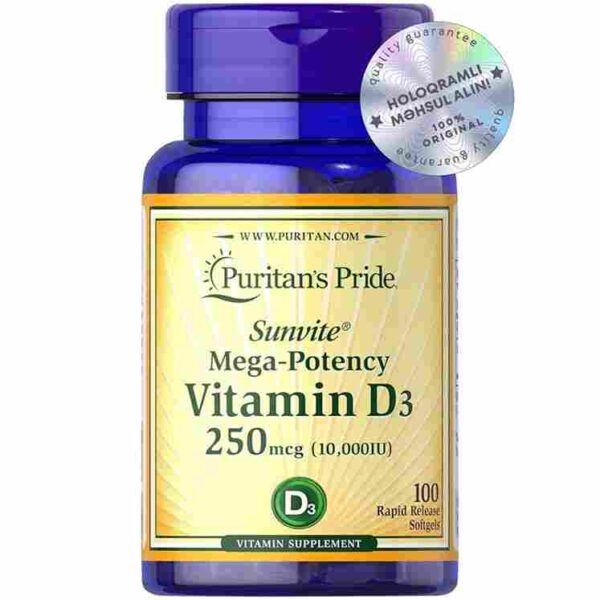 Puritan's Pride Vitamin D3 Mega Potency 10,000 IU