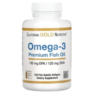 California Gold Nutrition Omega-3 Premium Fish Oil, 100 kapsul